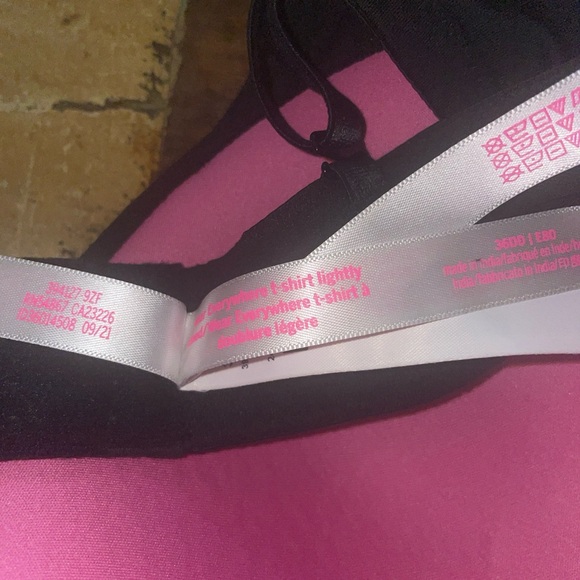 Victoria’s Secret Pink T-shirt Bra, Black, 34 DD - Picture 7 of 8